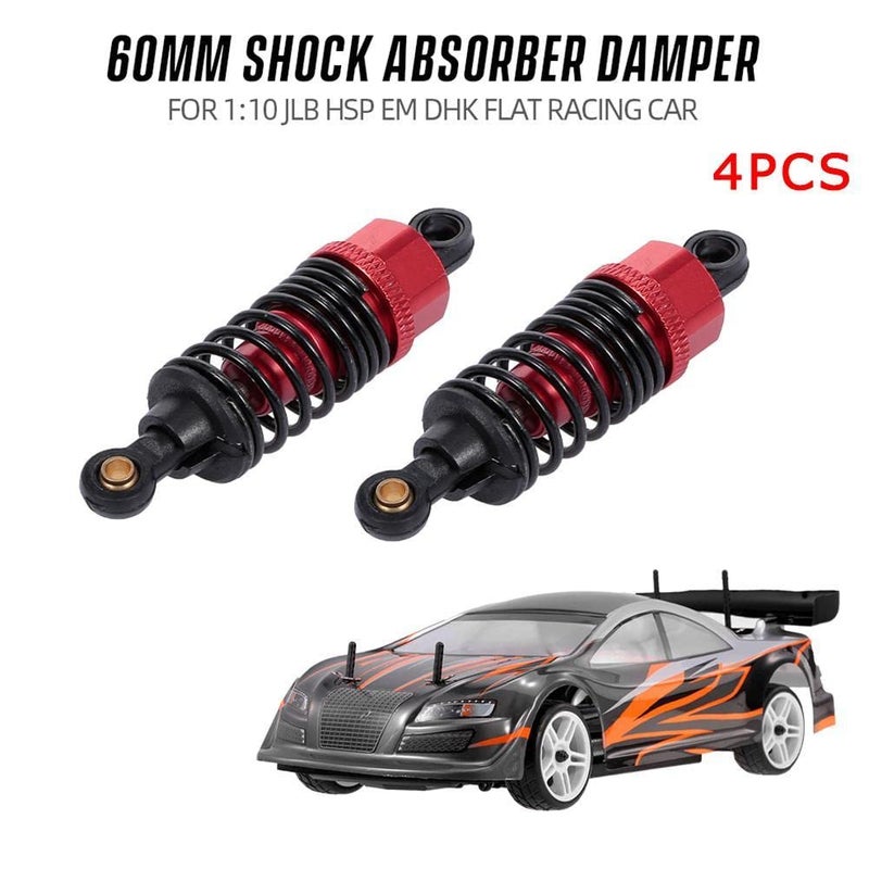UURCSKY Aluminum Oil Filled RC Shocks Absorbers Damper for Tamiya TT01 Mf-01x 1/10 RC Car Upgrade Parts 4 pcs/set(Green) - Image 5